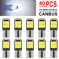 10/20/30/40 PCS T10 W5W LED Bulbs Canbus Error Free 12V 4014-26SMD 6500K Bright White Car Interior Dome Door Trunk Side Lights