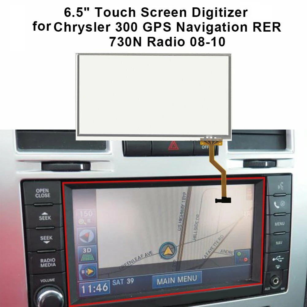 

New Touch Screen Glass Digitizer For MYGIG Uconnect REN RHR 07-10 Radio Glass Touch Screen For Chrysler 8-Pin