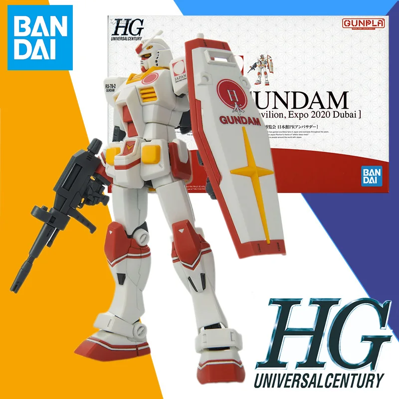 

Bandai HGUC 1/144 pb limited RX-78-2 GUNDAM 2020 Dubai Model Kit Assembly AnimeAction Figure Assembly Model Toy For Children