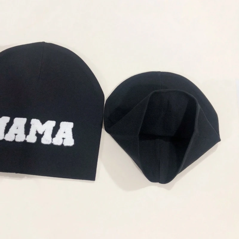 Parent Child Hat Mama Mini Letter Towel Embroidery Cotton Mother Baby Hat For Boys Girls