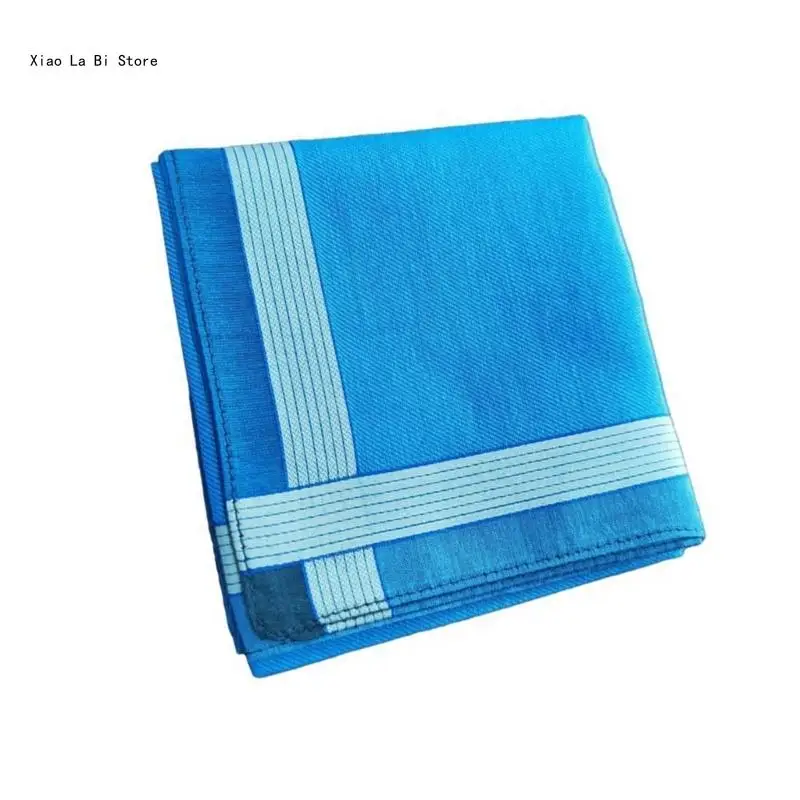 Lightweight Handkerchief Striped Pattern Hankie Washable Chest Towel Pocket Handkerchief for Adult Wedding Party