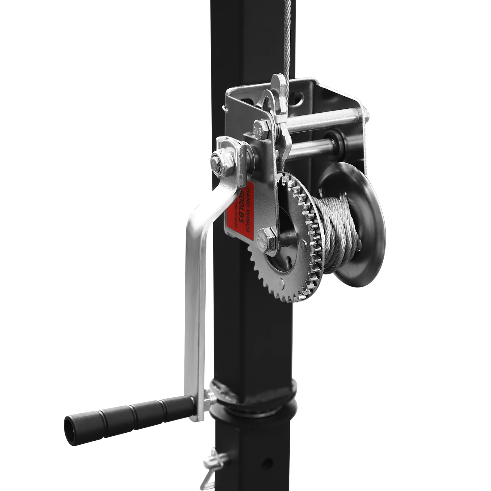 شاحنة Hitch Game Hoist & Gambrel - سعة 500 رطل، 360 درجة °   رافعة غزال دوارة، ارتفاع قابل للتعديل 74-102 بوصة - مجموعة الرافعة الكاملة