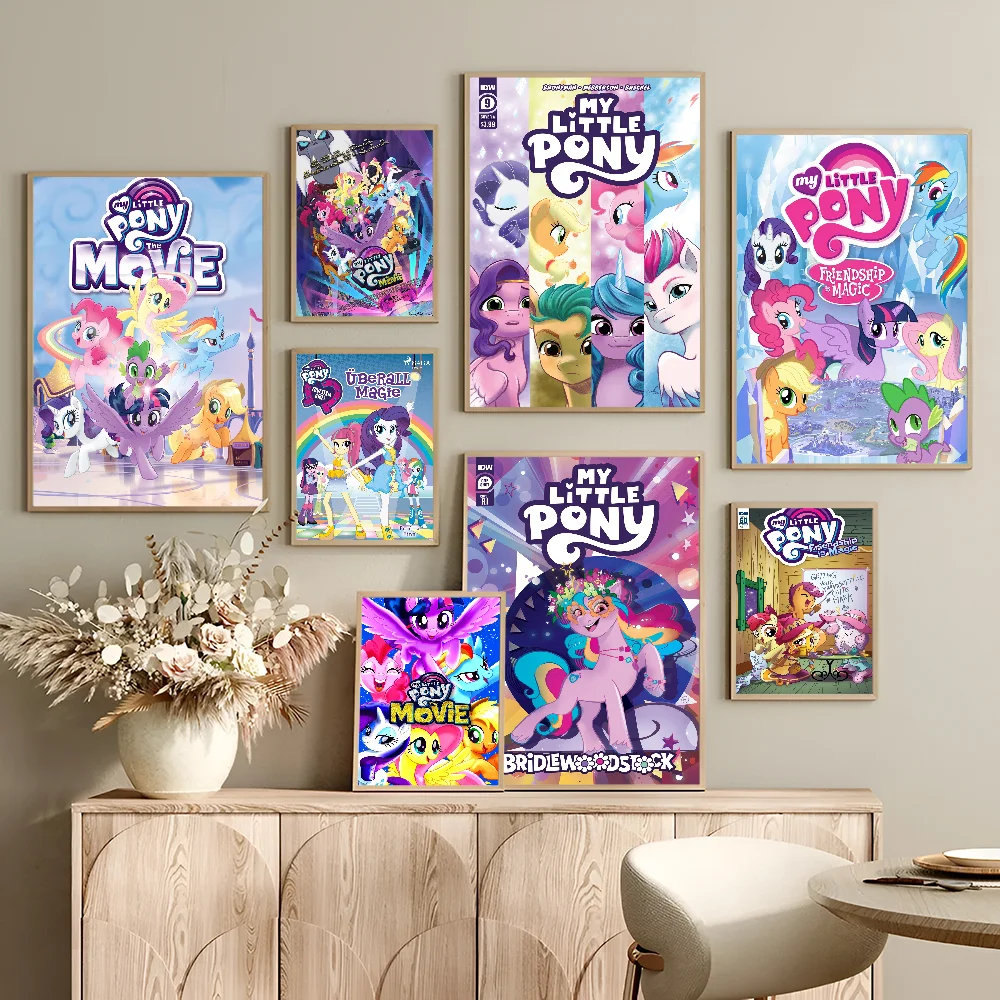 

M-My L-Little P-pony Anime Posters Sticky HD Quality Poster Wall Art Painting Study Wall Decor
