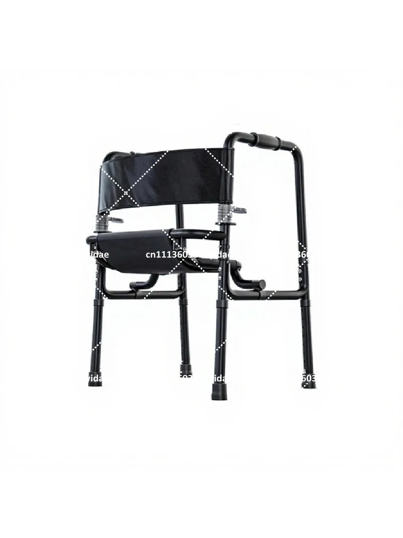 Foldable Rollator Walkers with Seat for Seniors,350 Lb Weight Capacity,Height Adjustable Lightweight Rolling Walkers for Elderly