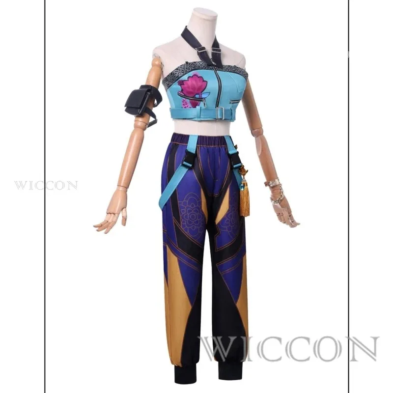 Kpop huntrix zoey cosplay traje peruca rumi mira palco uniforme brincos superiores superstar caçadores de demônios menina feminino conjunto terno de halloween