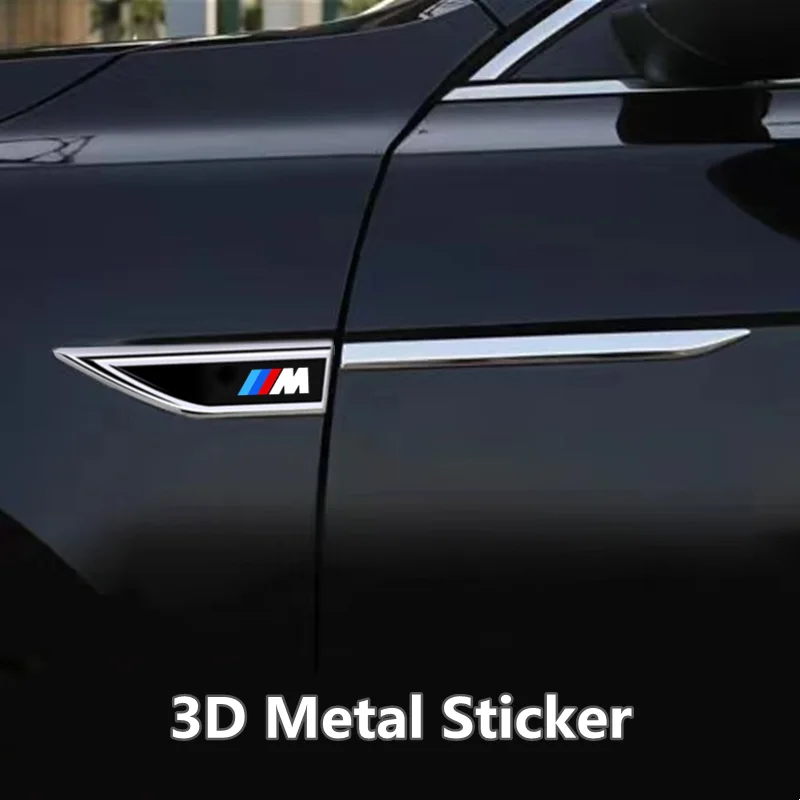 Auto Door Fender Side Blade Badge Car Body Sticker For BMW M Power X1 e84 X3 f25 X5 e53 x6 e71 ix3 i3 320i 330d M4 accessories