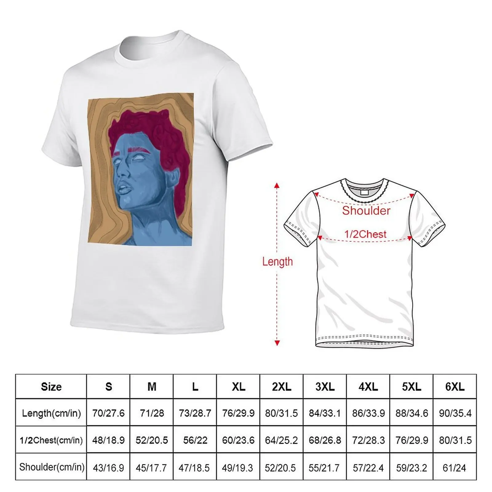 Camiseta esculpida masculina camiseta algodão 100% algodão pacote camiseta