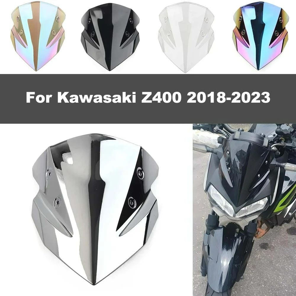 

Z400 2023 Motorcycle modification sports windshield Windscreen Wind deflector For Kawasaki Z 400 Z-400 2022 2021 2020-2018