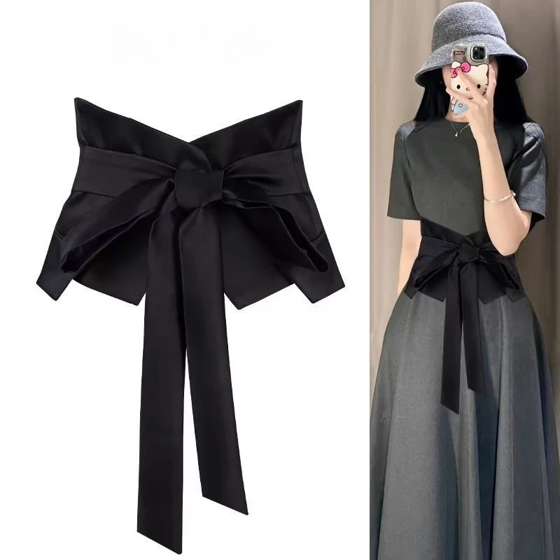 حزام مشد عريض مطرز للنساء من Cummerbunds خمر النمط الصيني الخصر ملابس خارجية أنيقة إكسسوار للفساتين