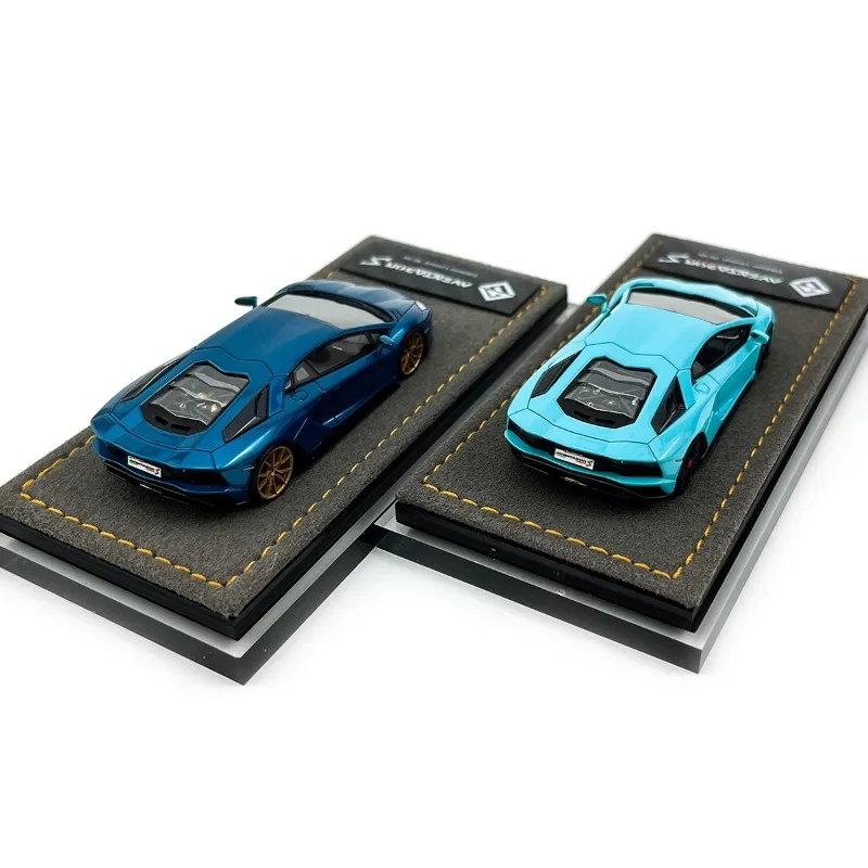 Dieu richesse 1/64 Aventador S LP740 résine jouet véhicule à moteur moulé sous pression en métal modèle cadeaux