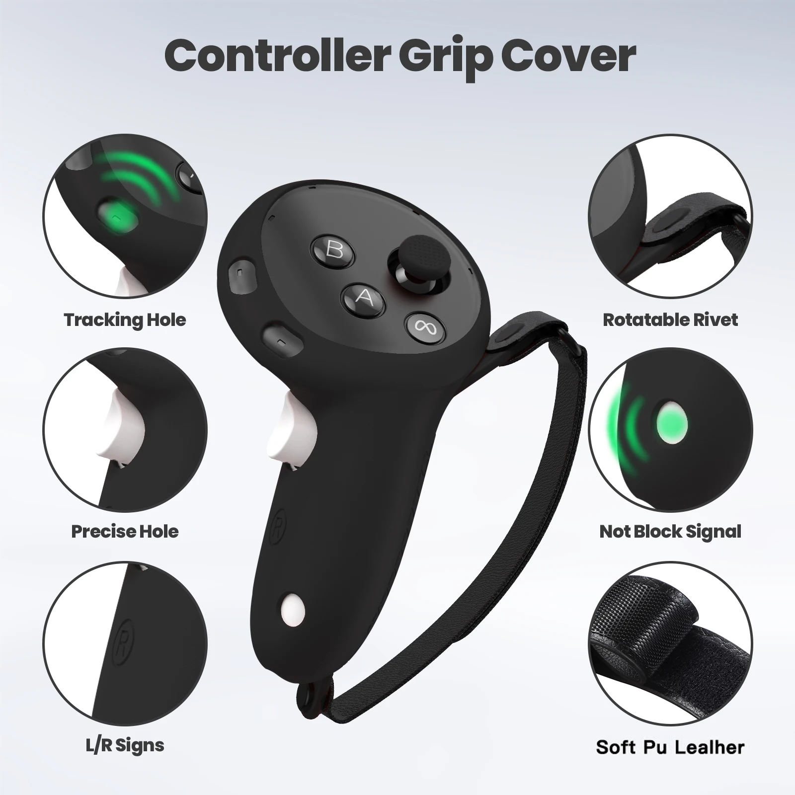 Conjunto de capa de silicone para oculus/meta quest 3s vr fone de ouvido controlador aperto capa protetora lente capa rosto caso máscara de olho acessórios