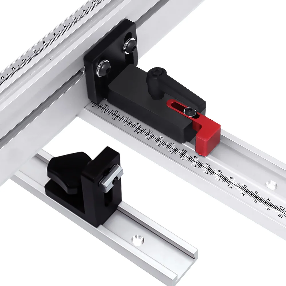 T-track Fence Connector, T-Slot Miter Track Stop Sliding Miter Gauge Rail Retainer - Aluminium Chute Connector Woodworking Tool