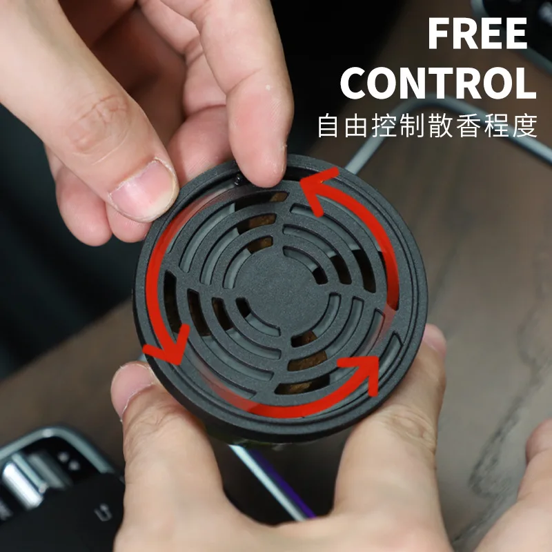 High-end car aroma diffuser, small wooden fragrance canister, car perfume, car perfume, car balm, car ornament view 3
