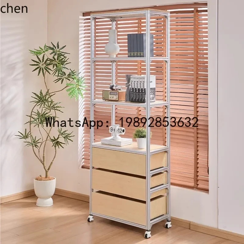 Aluminum Profile Birch Ocean Board Display Cabinet Multi-layer Storage Rack Display Rack Sample Rack