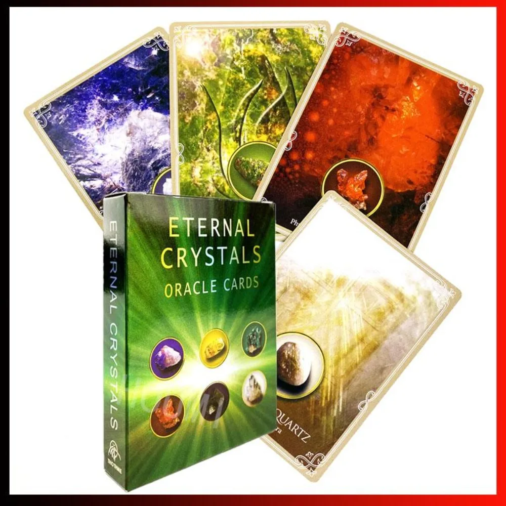 Eternal Crystals Oracle Card Set Interactive Board Games Vivid Imagery Bright Colors Cards Essentials for Party Friend Gathering