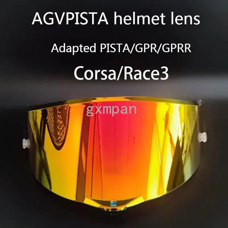 FOR AGV Pista Helmet Stud Universal Day and Night  Lens for GPRR Race3 Corsa Electroplated Lens