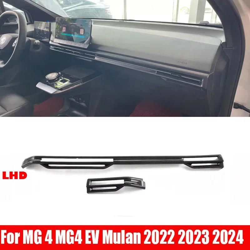 LHD For MG 4 MG4 EV Mulan 2022 2023 2024 ABS front dashboard air conditions outlet cover center conlose panle strip accessories