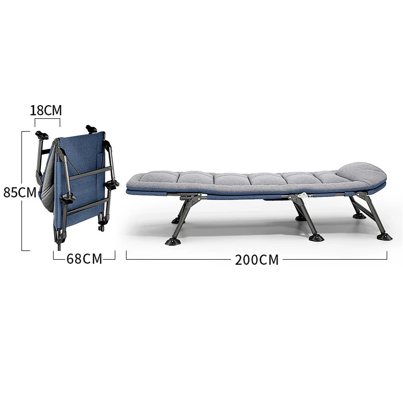 

Custom High Quality Collapsible Portable Five Gears Adjustable Outdoor Travel Garden Camping Tent Cot Single Luxury Folding Bed