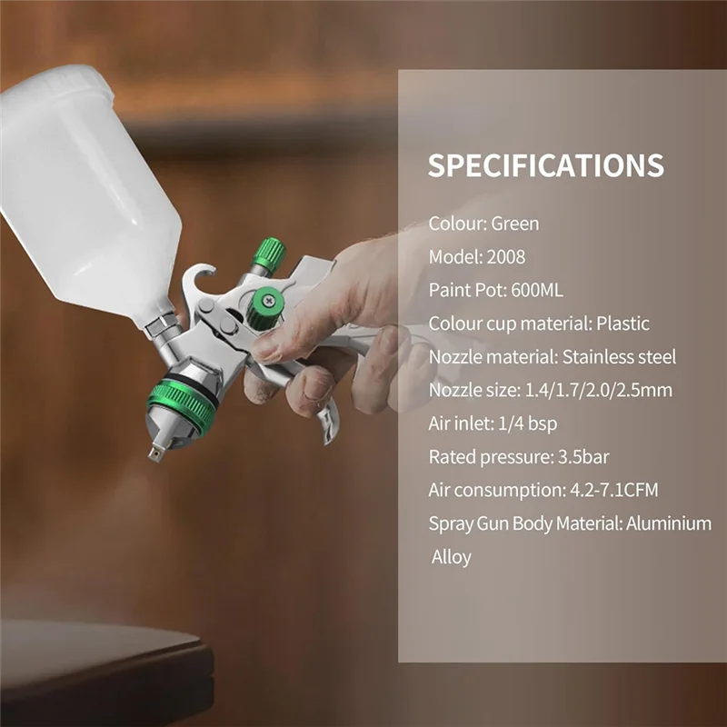 

High Quality-Hvlp Sprayer Nozzles Kit With 1.4/1.7/2.0Mm Nozzles, Car Paint Sprayer Nozzles,Wall Repair, Furniture Refinishing,H