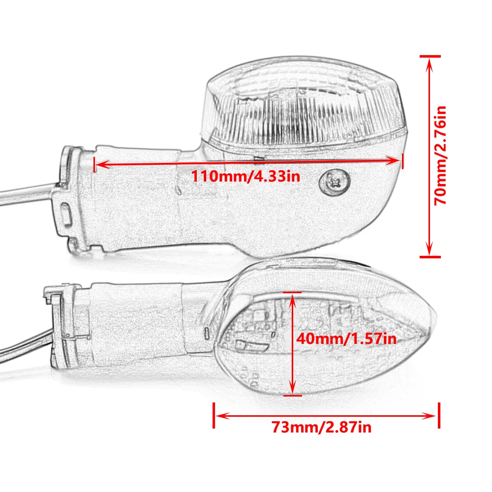 

1 Pair Motorcycle Turn Signal Light Indicator Lamp For YAMAHA YZF R1 R6 R125 R25 R3 FZ-6N XJ6 MT07 MT09 YBR125 YS250