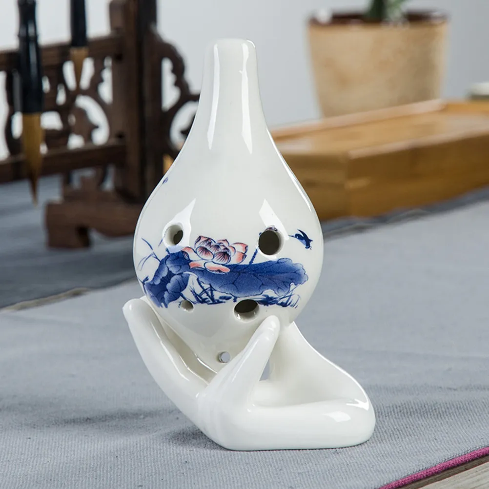 3Pcs Hand Shaped Ceramic Ocarina Holder for 6 Hole 12 Hole Ocarina Flute Display Stand Elegant Library Music Room Fireplace