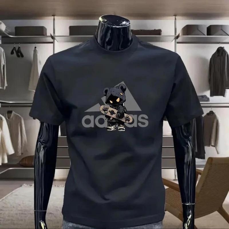 

2026 Весенне-летняя американская новая футболка из чистого хлопка с круглым вырезом, высококачественная роскошь, бестселлер и модный стиль