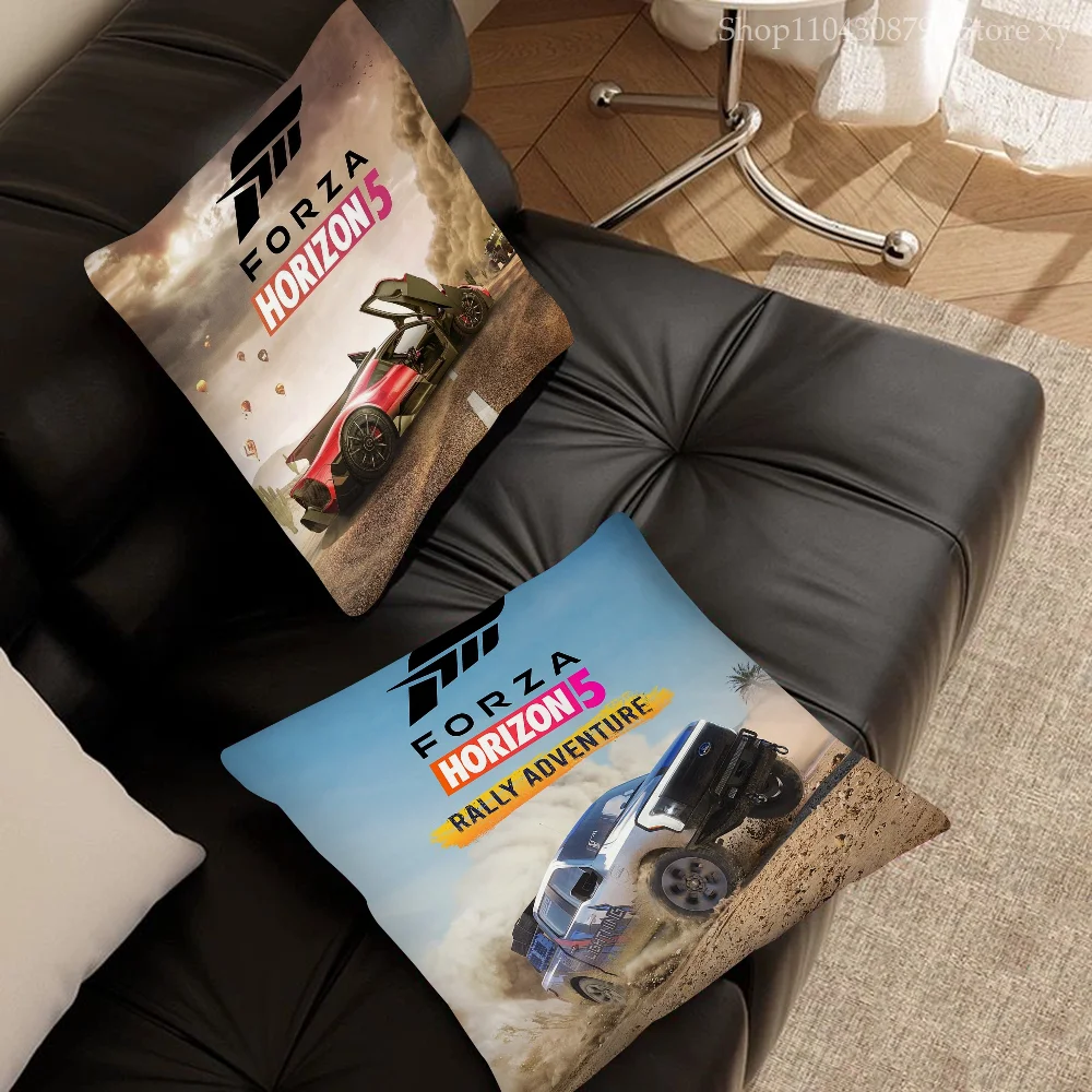 Forza H-Horizon 5 لعبة كيس وسادة وسادة مربعة غرفة نوم أريكة الترفيه الراحة وسادة سيارة غرفة المعيشة ديكور المنزل 40X40