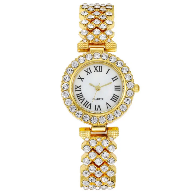 5pcs Women Quartz Watch Set Luxury Rhinestone Analog Wristwatch Ladies Watches Women Dress Bracelet Set Clock Gift Reloj Mujer