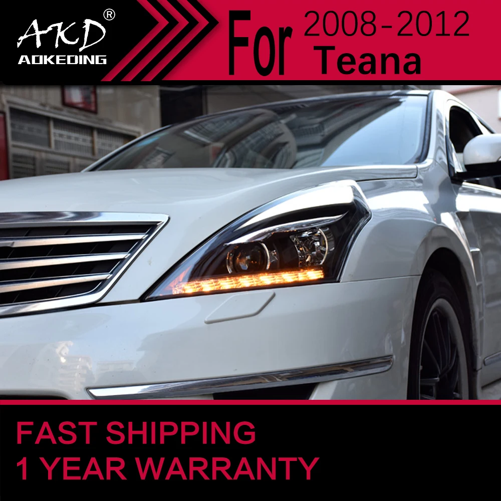 Auto Verlichting Voor Nissan Teana Koplamp 2008-2012 Altima Head Lamp Drl Projector Lens Automotive Accessoires