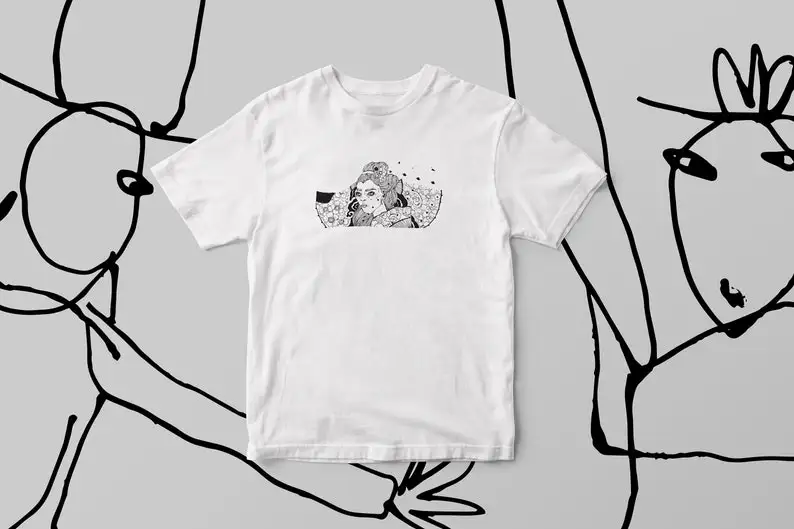 Illustrated Geisha T-shirt