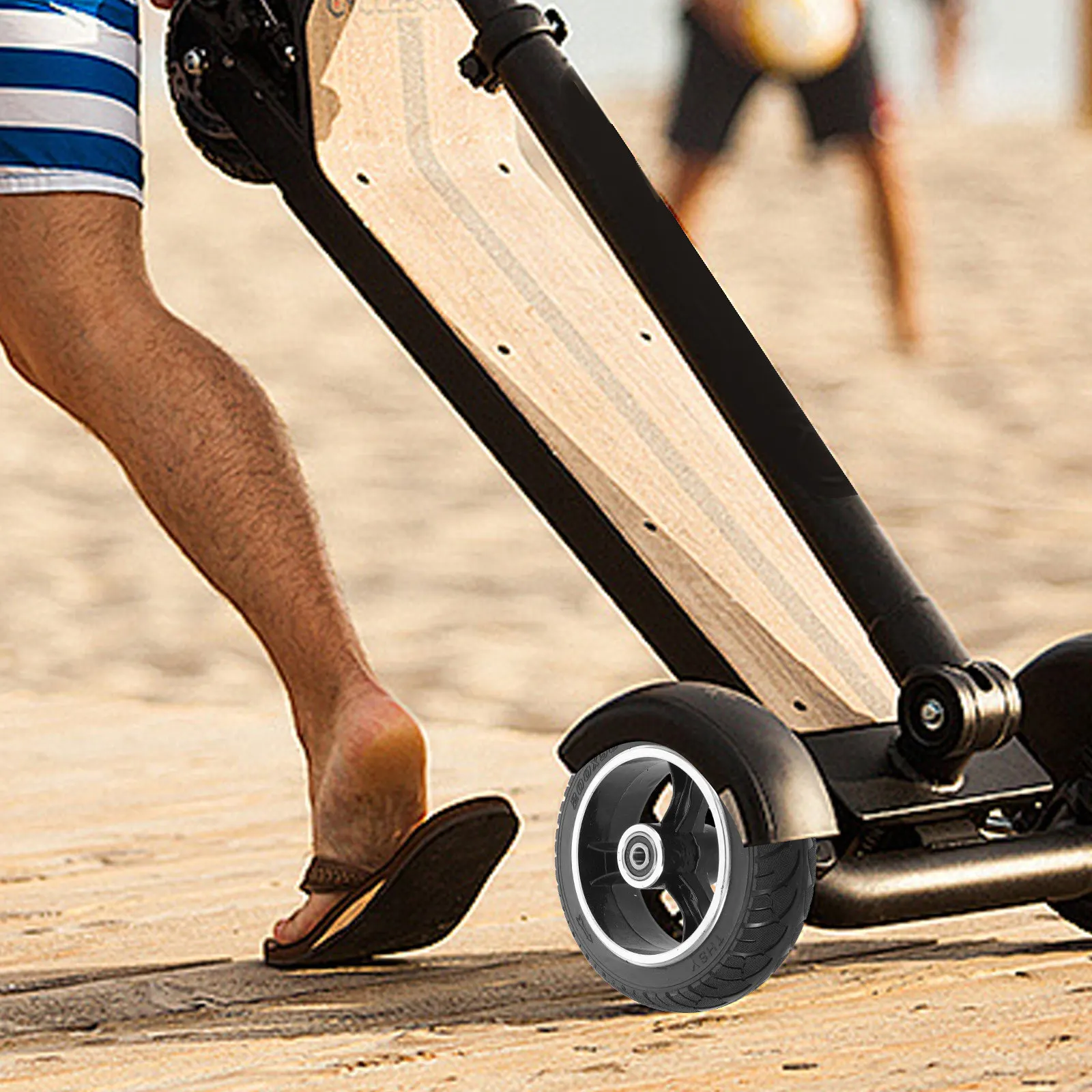 

Взрывозащищенная резиновая шина 200x50 для электросамоката, цельнолитая, амортизирующая, безопасная езда, 19 см (7,47 дюйма), бескамерная