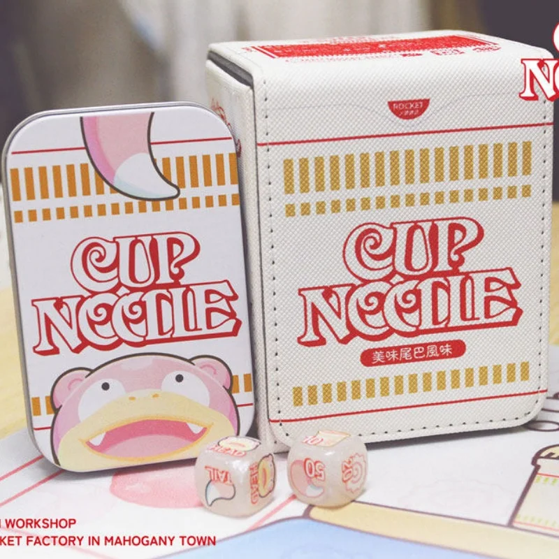 

PTCG Fan CUP NUDDLE Series Trading Card Damage Indicator Resin Dice Animation Slowpoke Board Game Dice Set Toy Gift