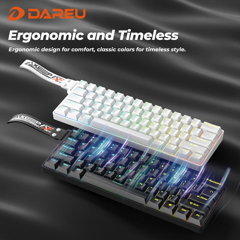 DAREU Wired Mechanical Gaming Keyboard, Magnetic 8Khz Polling Rate,Rapid Trigger, 0.01mm Accuracy, RGB Backlight ABS Keycaps