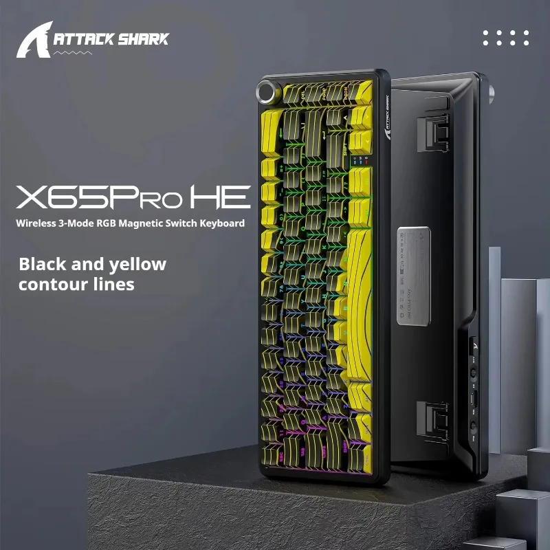 Attack Shark X65 PRO HE Magnetic Switch Wireless Gaming Keyboards 8K RT0.001mm Side Engraving Windows Mac PC esports game gift