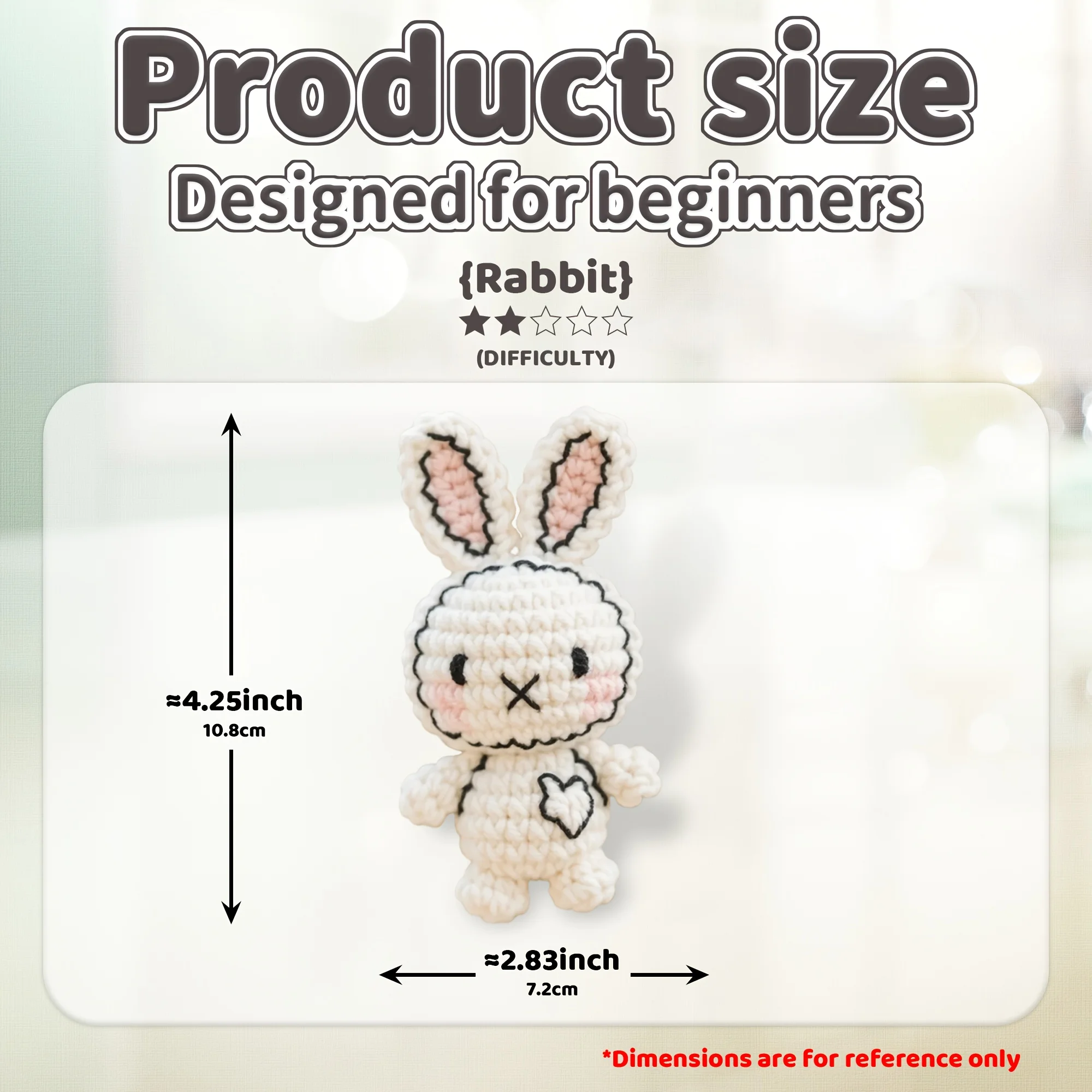 1pc DIY Delightful Animal Crochet Animal Kit - Easy-to-Follow Instructions, Enough Yarn, Hook