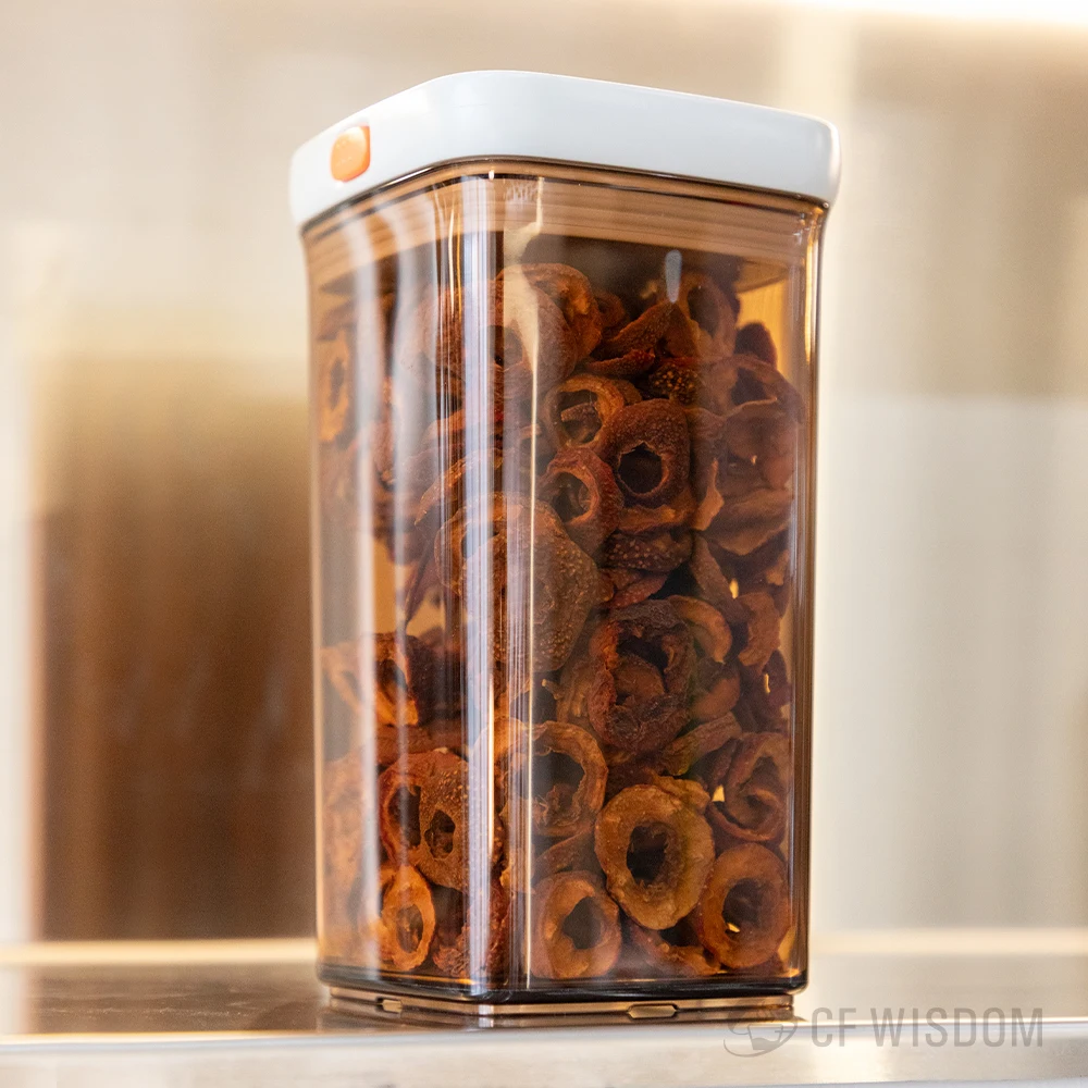 CF WISDOM Tabung Penyimpanan Biji Kopi Wadah Baja Tahan Karat Kedap Udara Toples Makanan Ringan Tahan Lembab Pelestarian Tersegel Tahan Lama.