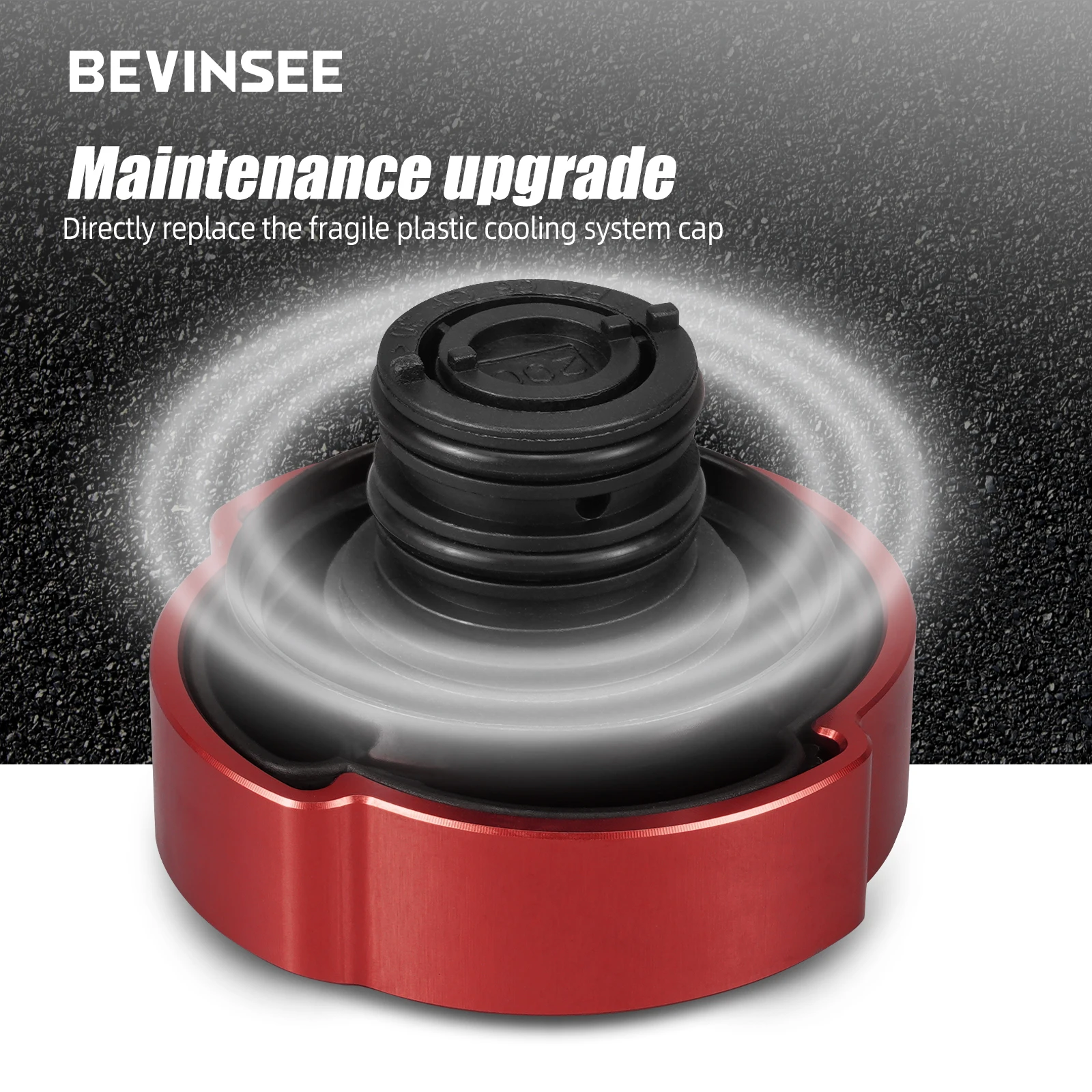 BEVINSEE Radiators Coolant Expansion Tank Cap for BMW E36 E46 E39 325i 328i 535i X3 E83 X5 E53 Z4 E85 17111742231 17111712669