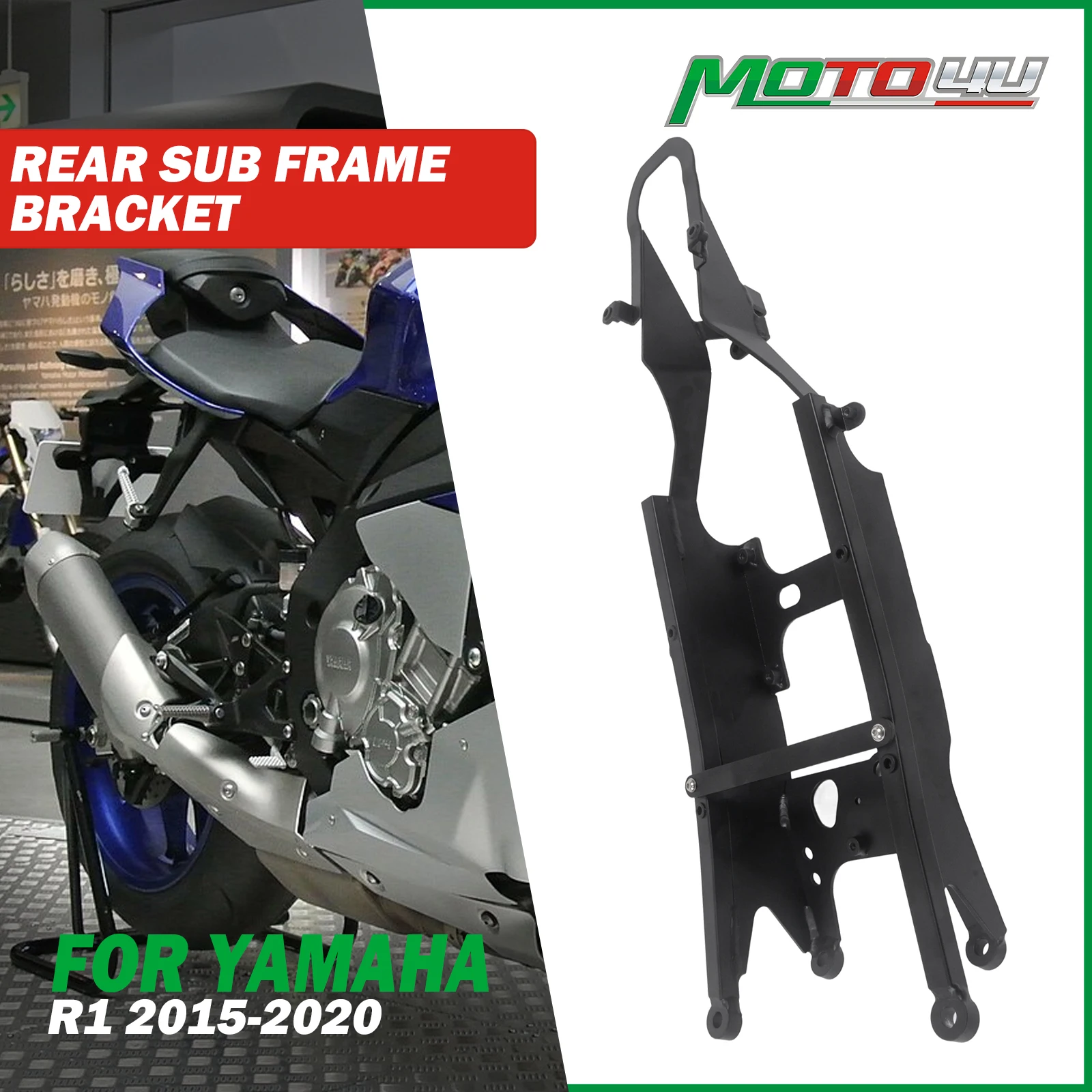 

For YAMAHA YZF-R1 R1 2015 2016 2017 2018 2019 2020 Aluminum Rear Sub Frame Rear Fairing Stay Bracket Subframe Replacement Racing