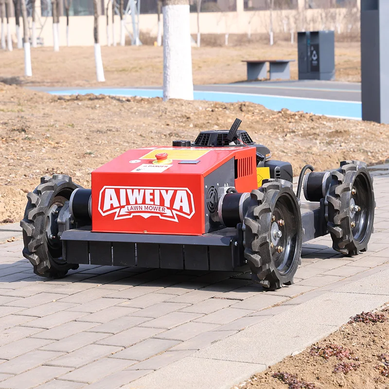 

Customized remote control all terrain weeding equipment four-wheel drive lawn and orchard cleaning machine