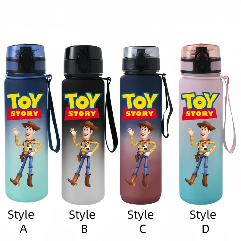 Toy Story 650ml Plastic Anti-drip Water Bottle for Fitness and Sports Drinking Large Capacity Woody for Children Students