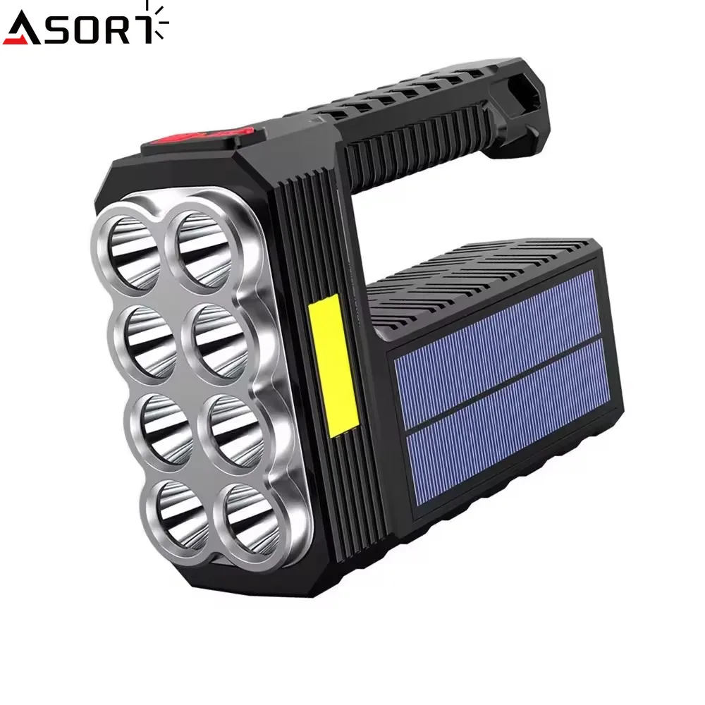 

Умный светодиодный фонарик с COB-матрицей, водонепроницаемый яркий светодиодный фонарь с аккумулятором, 8 ядер