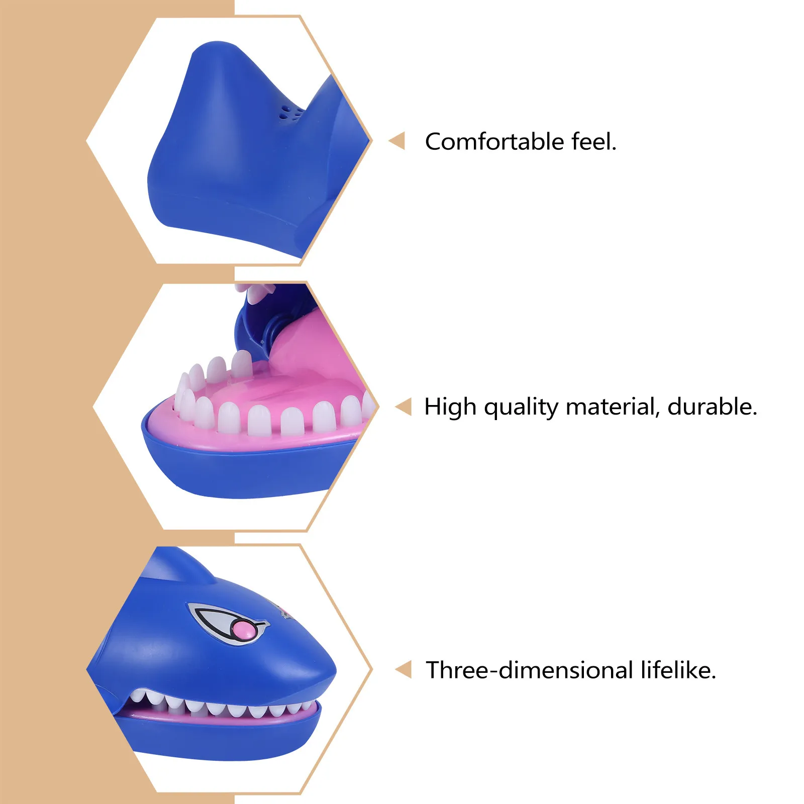 Biting Finger Toy Plaything Playful Toys for Kids Supply Game Toddler Blue Shark view 6