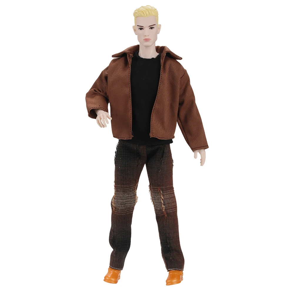 Male Doll Body Figure 1/6 Muscle Soldier Doll Joints Movable Toys Action Figure Fashion Cool Clothes Set Head+Body Accessories