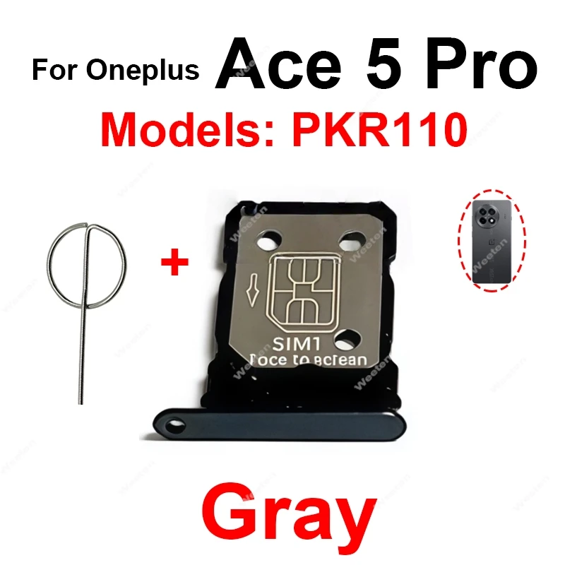 علبة بطاقة Sim لـ Oneplus 1 + Ace 5 Pro Ultra Ace 5Pro Ace 5 Ultra Sim فتحة للبطاقات محول قارئ بطاقات SIM إصلاح أجزاء #4