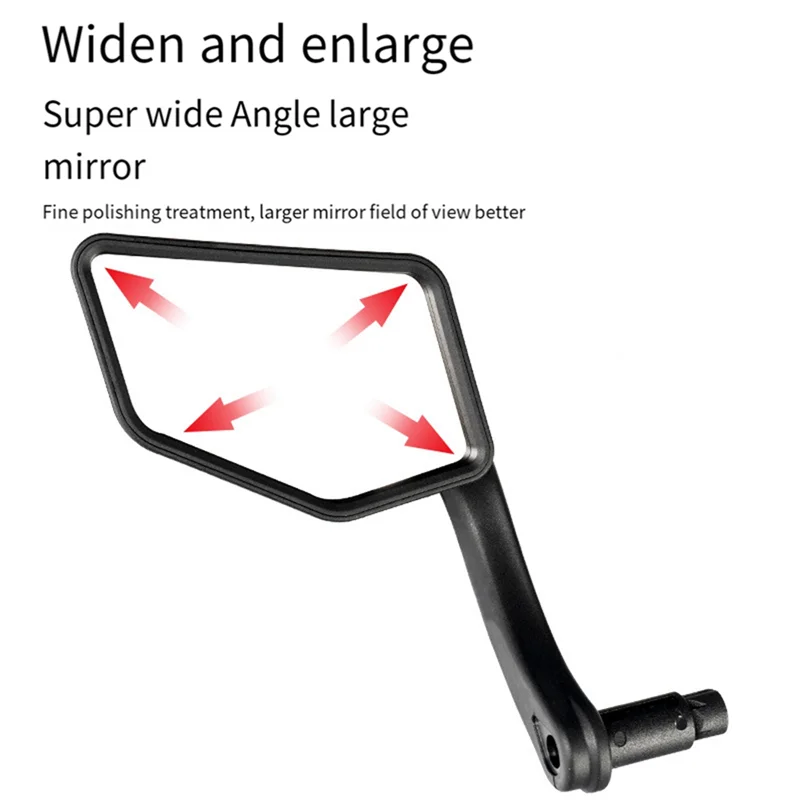AS98-Bicycle Universal Wide Range Adjustable Rearview Mirror Bike Handlebar Rear View Mirror Bike Replacement Parts Left