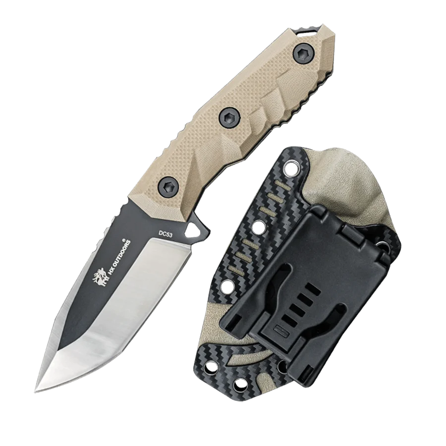 

Hx Outdoors Mercenary DC53 Knife Survival Hunting Knives Edc Tool, G10 Handle With Kydex Dropshipping