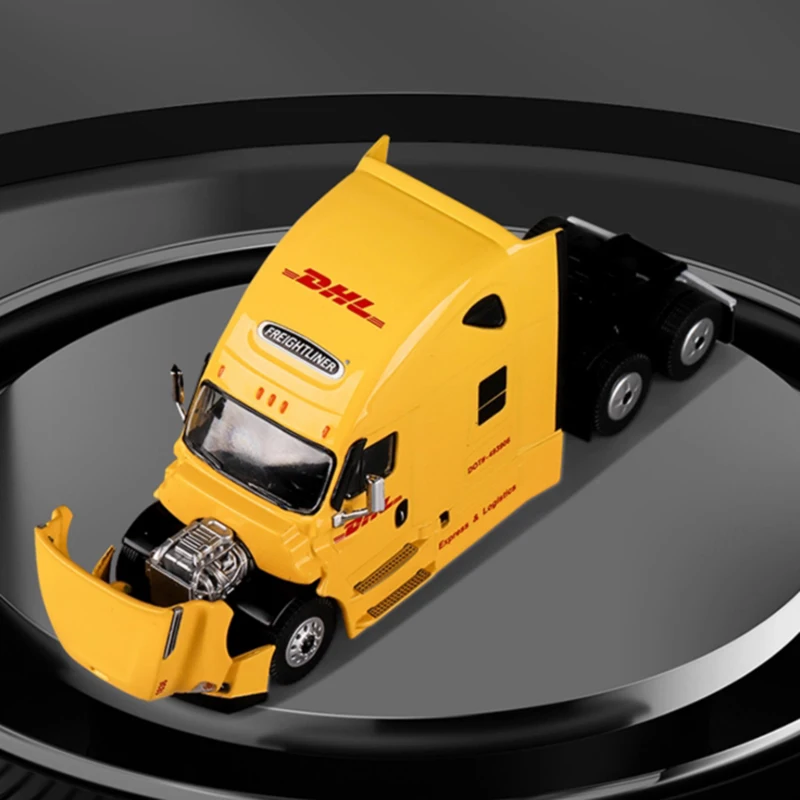 

Perka Diecast 1/64 Freightliner Контейнерный грузовик Американский стиль Локомотив Логистика Грузовой автомобиль Коллекция моделей из сплава Орнамент