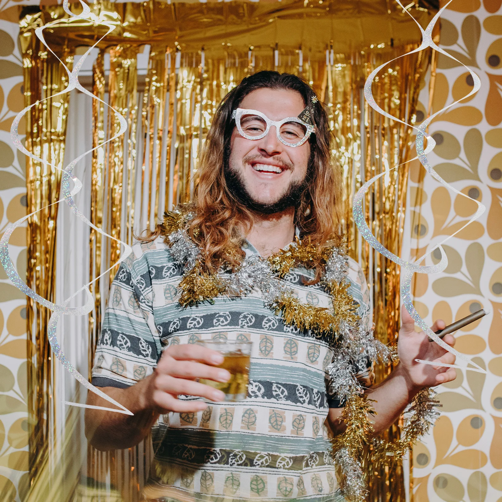 

6Pcs Spiral Hanging Decorations Holographic Double Pet Streamers Party Wedding Birthday Graduation Ceiling Swirls