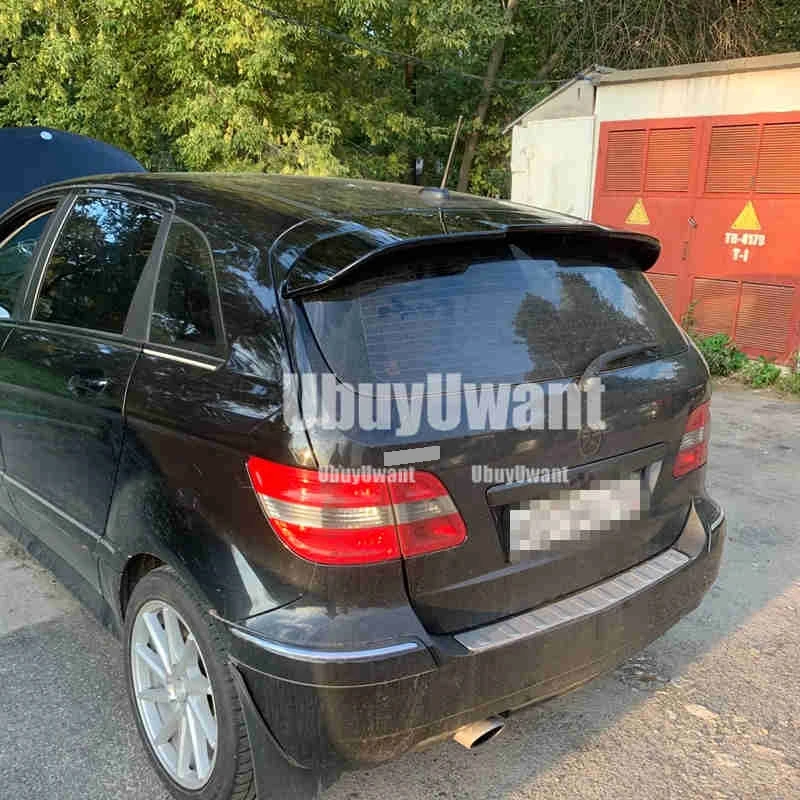 Für Benz B-Klasse B200 2009 2010 2011 ABS-Material Glänzend Schwarz / Carbonfaser-Muster Auto Heckfenster Dachspoiler – Detail 6