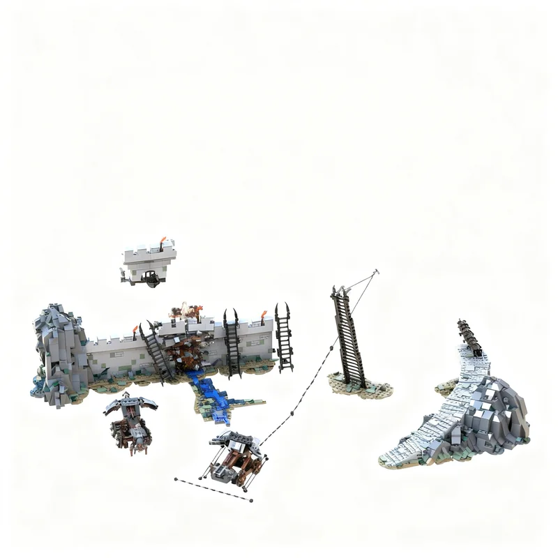 2318pcs MOC Helm S Deep The Ultimate MOD Hobbit Lord Rings The Model Toys Building Blocks Architecture Christmas Gifts Kids DIY